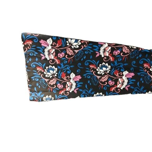 v neck floral romper long bell sleeves peek a boo lace detail boho size large - Picture 7 of 9